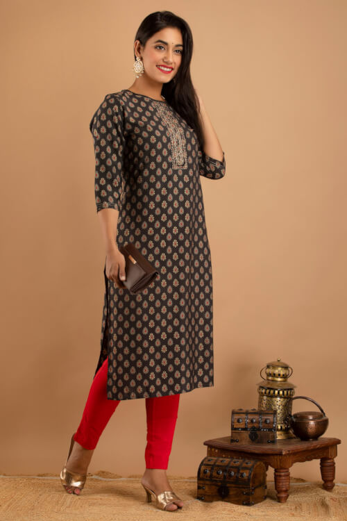 Ruby printed kurta